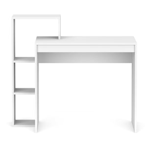 Schreibtisch LEONARD mit Regal links 100 x 40 x 90 cm weiss