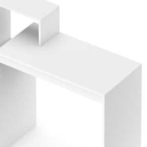 Schreibtisch LEONARD mit Regal links 100 x 40 x 90 cm weiss