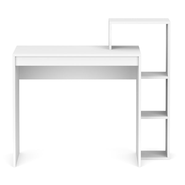 Schreibtisch LEONARD mit Regal rechts 100 x 40 x 90 cm weiss