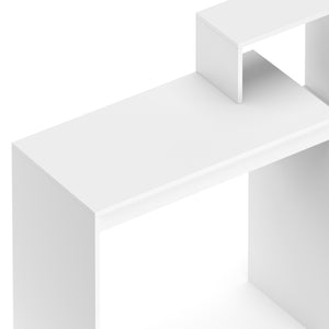 Schreibtisch LEONARD mit Regal rechts 100 x 40 x 90 cm weiss