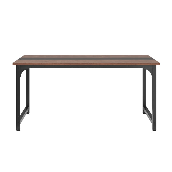 Schreibtisch MATIAS 160 x 80 x 75 cm braun/schwarz
