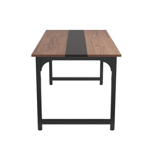 Schreibtisch MATIAS 160 x 80 x 75 cm braun/schwarz