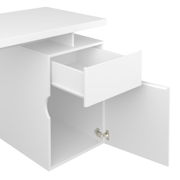 Schreibtisch RAUL mit 2 Korpussen 140 x 55 x 76 cm weiss