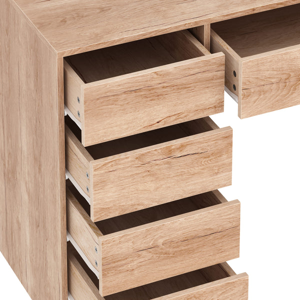 Schreibtisch RIGEL mit Schubladen 120 x 55 x 75 cm braun