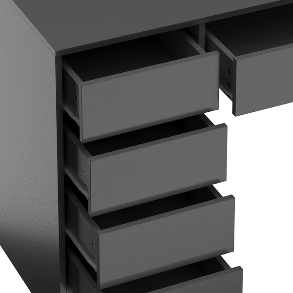 Schreibtisch RIGEL mit Schubladen 120 x 55 x 75 cm anthrazit