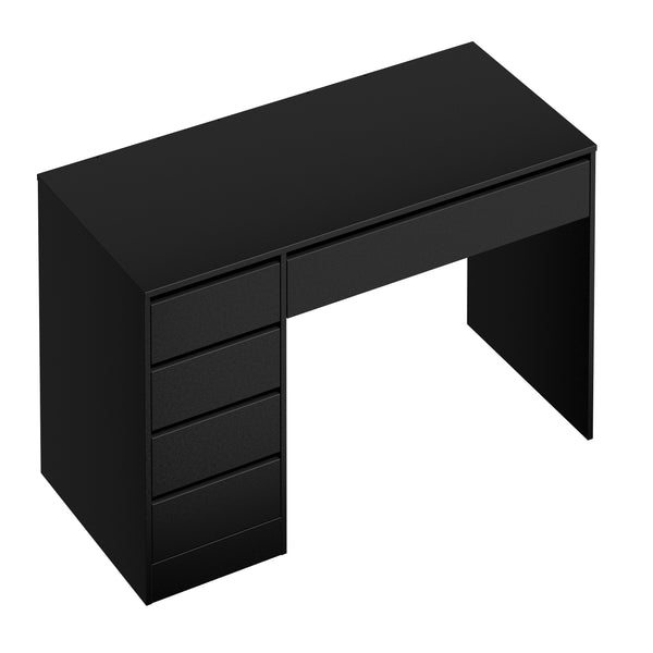 Schreibtisch RIGEL mit Schubladen 120 x 55 x 75 cm schwarz