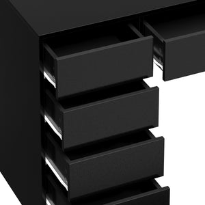 Schreibtisch RIGEL mit Schubladen 120 x 55 x 75 cm schwarz