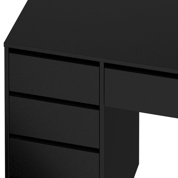 Schreibtisch RIGEL mit Schubladen 120 x 55 x 75 cm schwarz