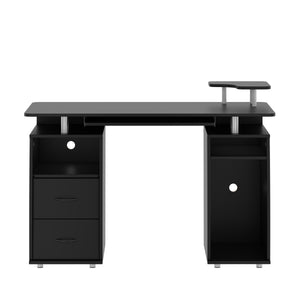 Schreibtisch RIGIL mit Schubladen 120 x 55 x 89 cm schwarz