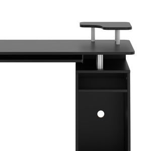 Schreibtisch RIGIL mit Schubladen 120 x 55 x 89 cm schwarz