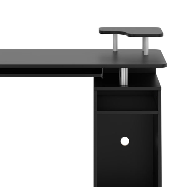 Schreibtisch RIGIL mit Schubladen 120 x 55 x 89 cm schwarz