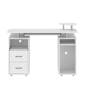 Schreibtisch RIGIL mit Schubladen 120 x 55 x 89 cm weiss