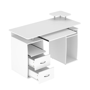 Schreibtisch RIGIL mit Schubladen 120 x 55 x 89 cm weiss