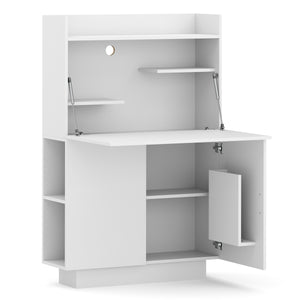 Schreibtisch Sekretär weiss KAIRO 85 x 27 x 128 cm
