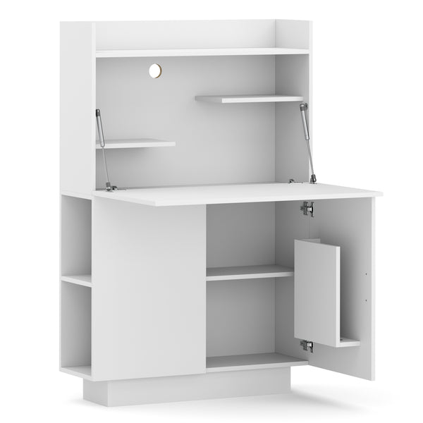 Schreibtisch Sekretär weiss KAIRO 85 x 27 x 128 cm