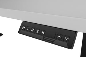 Electric standing desk, grey/black, 180 x 90 cm
