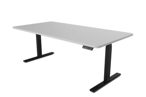 Electric standing desk, grey/black, 180 x 90 cm
