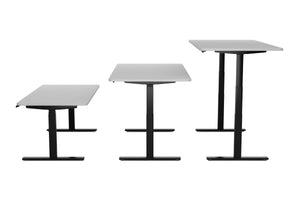 Electric standing desk, grey/black, 180 x 90 cm