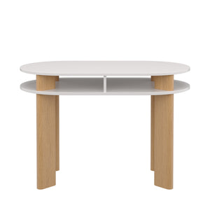 Schreibtisch TANT 120 x 60 x 76 cm natur/weiss