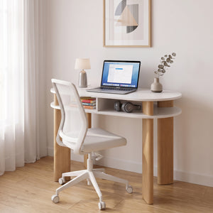 Schreibtisch TANT 120 x 60 x 76 cm natur/weiss