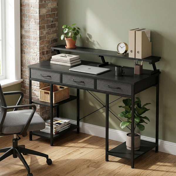 Schreibtisch TAVREN 120 x 50 x 90 cm schwarz