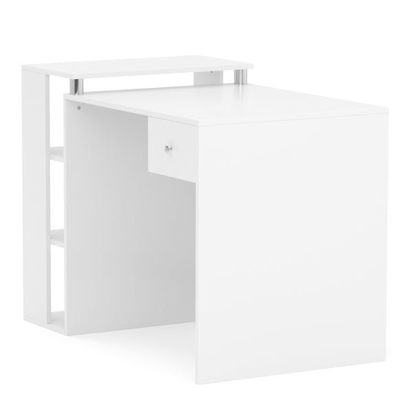 Schreibtisch URSULA mit Stauraum 101 x 60 x 76 cm weiss