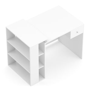 Schreibtisch URSULA mit Stauraum 101 x 60 x 76 cm weiss