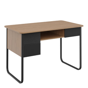 Schreibtisch ZEVS 120 x 60 x 76 cm natur/schwarz