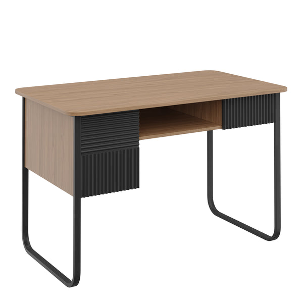 Schreibtisch ZEVS 120 x 60 x 76 cm natur/schwarz