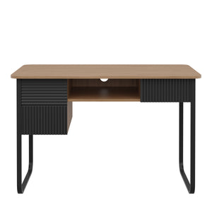 Schreibtisch ZEVS 120 x 60 x 76 cm natur/schwarz