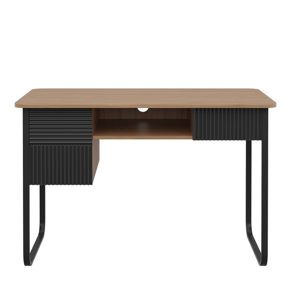 Schreibtisch ZEVS 120 x 60 x 76 cm natur/schwarz
