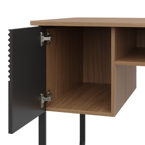 Schreibtisch ZEVS 120 x 60 x 76 cm natur/schwarz