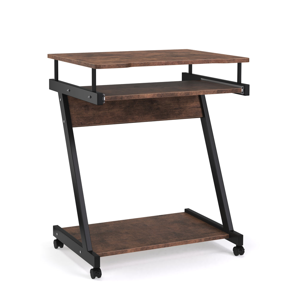Bureau vintage BONITA sur roulettes avec plateau pour clavier