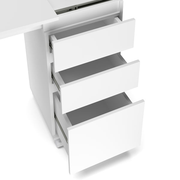 Schreibtisch ausziehbar GREYSON weiss