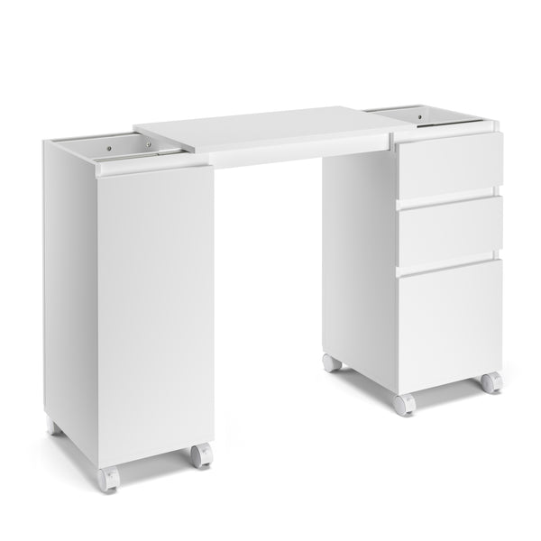 Schreibtisch ausziehbar GREYSON weiss