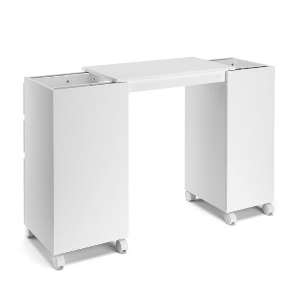 Schreibtisch ausziehbar GREYSON weiss
