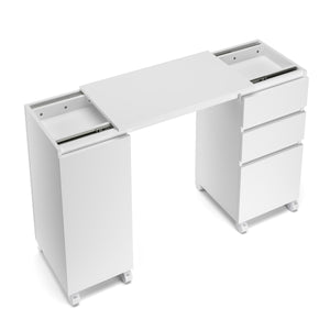 Schreibtisch ausziehbar GREYSON weiss
