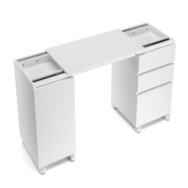 Schreibtisch ausziehbar GREYSON weiss