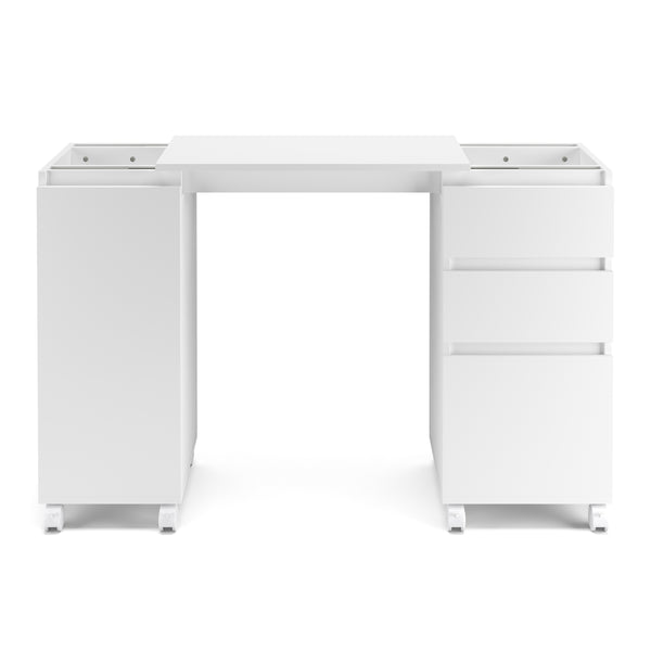Schreibtisch ausziehbar GREYSON weiss