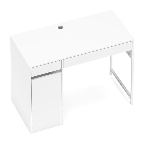 Schreibtisch EMIL mit Stauraum 105 x 50 x 75 cm weiss