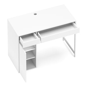 Schreibtisch EMIL mit Stauraum 105 x 50 x 75 cm weiss