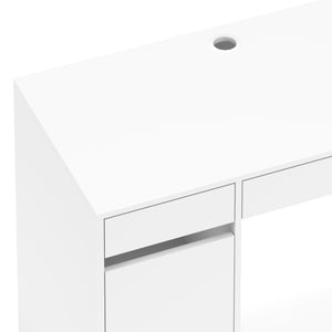 Schreibtisch EMIL mit Stauraum 105 x 50 x 75 cm weiss