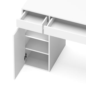 Schreibtisch EMIL mit Stauraum 105 x 50 x 75 cm weiss