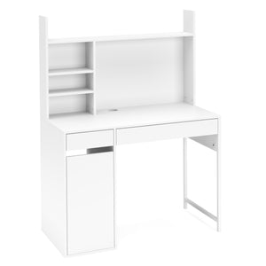 Schreibtisch EMIL mit Stauraum 105 x 50 x 140 cm weiss
