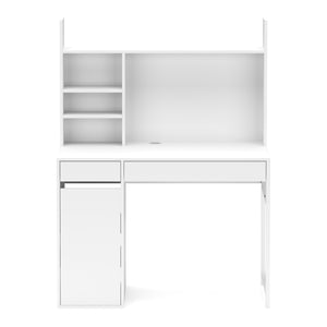 Schreibtisch EMIL mit Stauraum 105 x 50 x 140 cm weiss