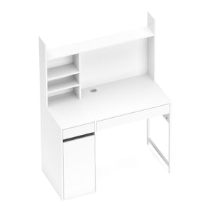 Schreibtisch EMIL mit Stauraum 105 x 50 x 140 cm weiss
