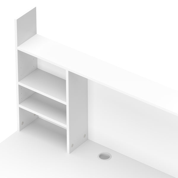 Schreibtisch EMIL mit Stauraum 105 x 50 x 140 cm weiss