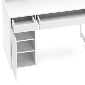Schreibtisch EMIL mit Stauraum 105 x 50 x 140 cm weiss
