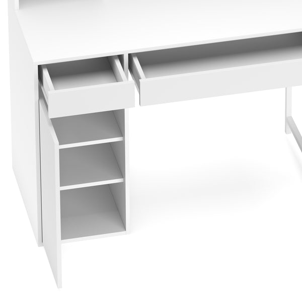 Schreibtisch EMIL mit Stauraum 105 x 50 x 140 cm weiss