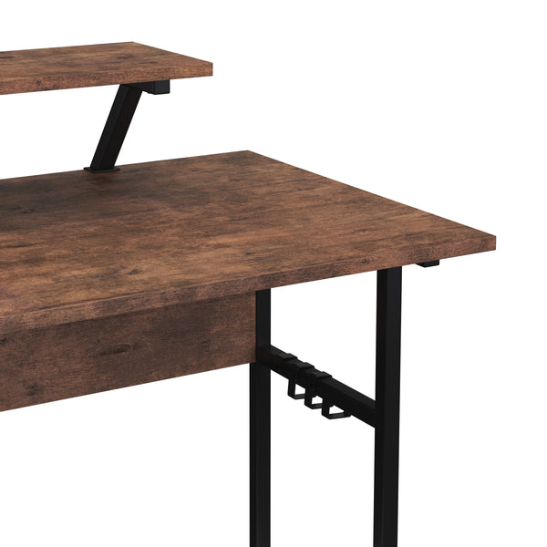 Schreibtisch Vintage BONITA auf Rollen mit Monitoraufsatz